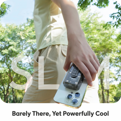 Next-Gen Cyberpunk Pocket AC 🧊| 12H Chilled Breeze | Transparent TEI Fan & Light ⚡️