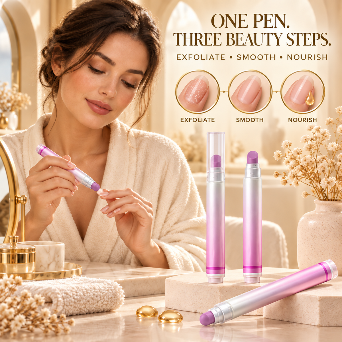 🏠Official Store丨🔥Hot Sale - 50% OFF⏰️ AEXZR® 3-in-1 Cuticle Lotion Pen for Nail Care