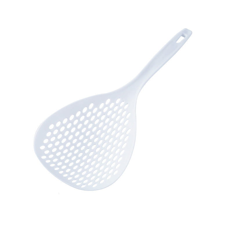 Heat-resistant multifunctional straining spoon