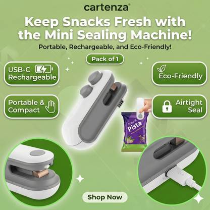 ✅ Seal Any Bag in Seconds! | 2-in-1 Mini Heat Sealer + Cutter 🔥