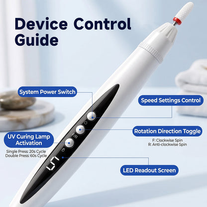 SOVS Professional Electric Nail Drill Pen | Nail Care Tool for Preparing Thickened Nails Before Treatment