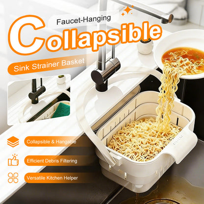 📢📢50% OFF !! ⏰Collapsible Faucet-Hanging Sink Strainer Basket