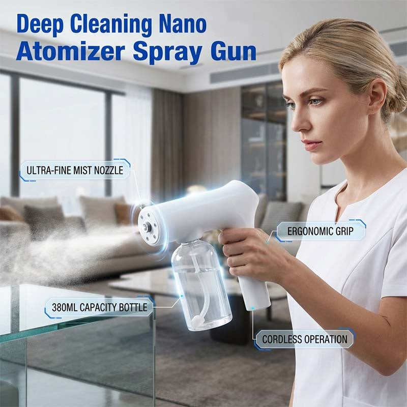 🥳 2026 HOT OFFER – 50% OFF! 🚗🏠 Cordless Nano Spray Gun – Adjustable Mist, 380 ml Tank & Versatile Use – Perfect for Disinfection, Dust Cleaning and Car Care 🔫