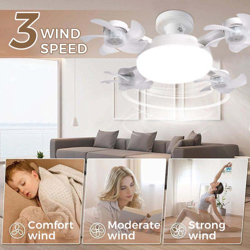 ⏰🔥LIMITED TIME 50% OFF!🔥50K+ SOLD!💡Foldable Socket Ceiling Fan Light with Remote, Energy-Saving Cooling & Lighting for Bedroom & Home