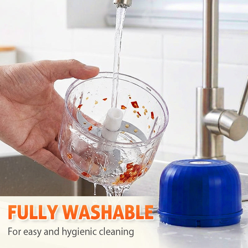 👶🥕🍎 50% OFF! Electric Mini Chopper with 3 Sharp Blades – Grind, Mince, Puree – Stainless Steel, Easy Clean