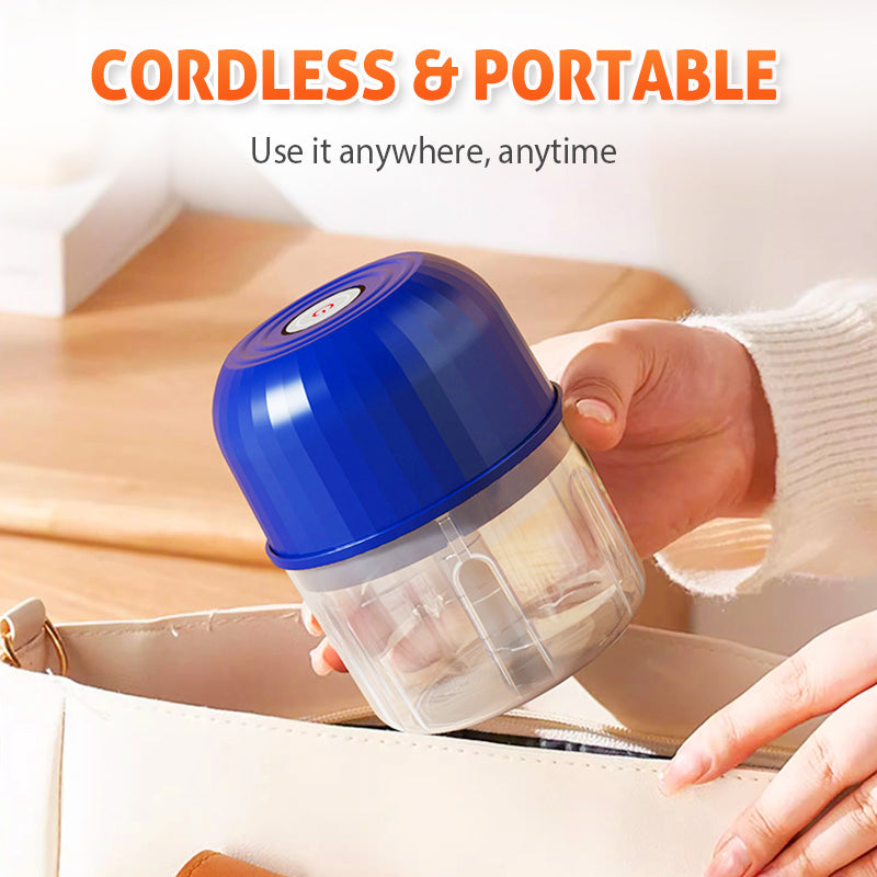 👶🥕🍎 50% OFF! Electric Mini Chopper with 3 Sharp Blades – Grind, Mince, Puree – Stainless Steel, Easy Clean