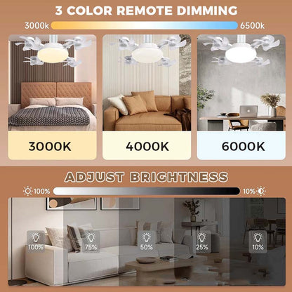 🏆LAST DAY SALE 50% OFF🎉💥Remote-Controlled LED Ceiling Fan Light-Saving Cooling & Lighting for Bedroom & Home