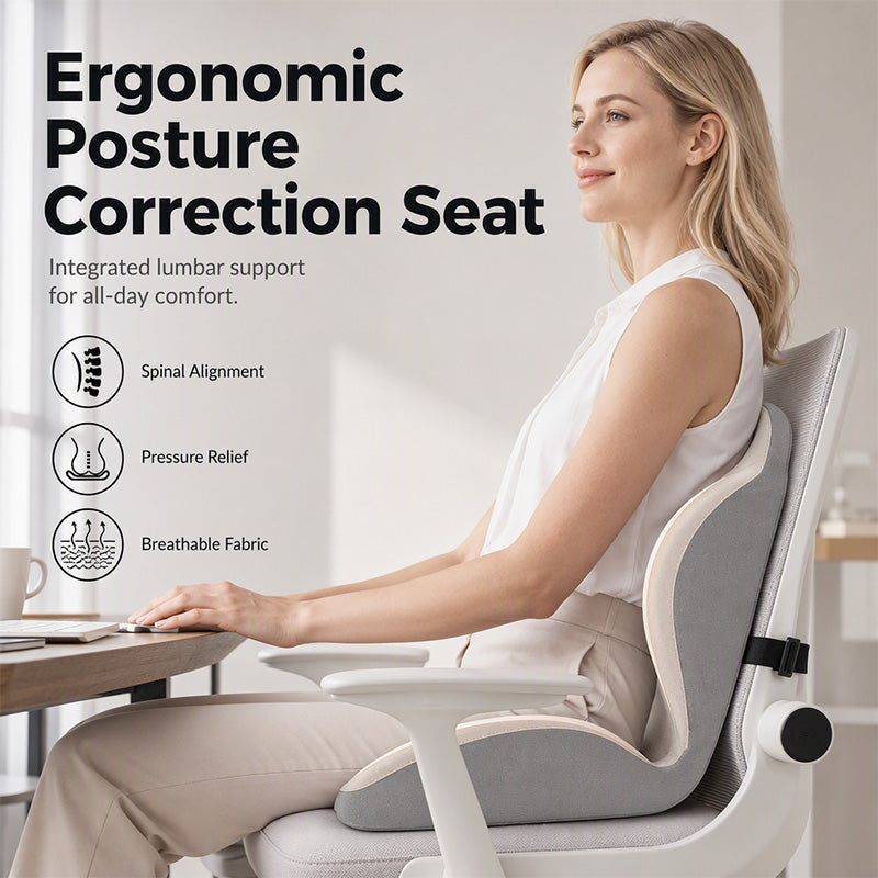 🪑 56% OFF NOW! ✨ Ergonomic Memory Foam Seat Cushion with Back Support – Comfortable and Supportive for Home, Office, and Car 💺🛡️