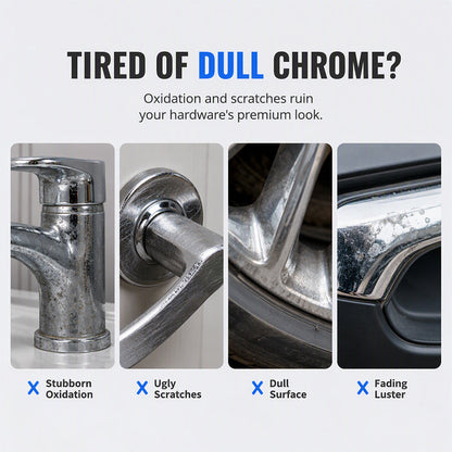 🥳 HOT SALE 2026 🥳💞 50,000+ SOLD! ✨🚗 Chrome Restoration Kit – Removes Oxidation & Restores a Brilliant Metallic Shine | Premium Quality
